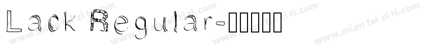 Lack Regular字体转换
